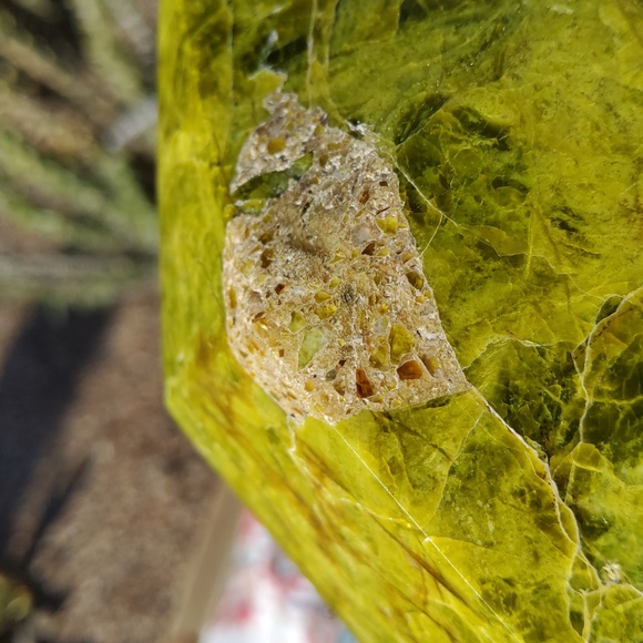 Chunky, Vibrant African Green Opal Obelisk - Picture 9 of 17